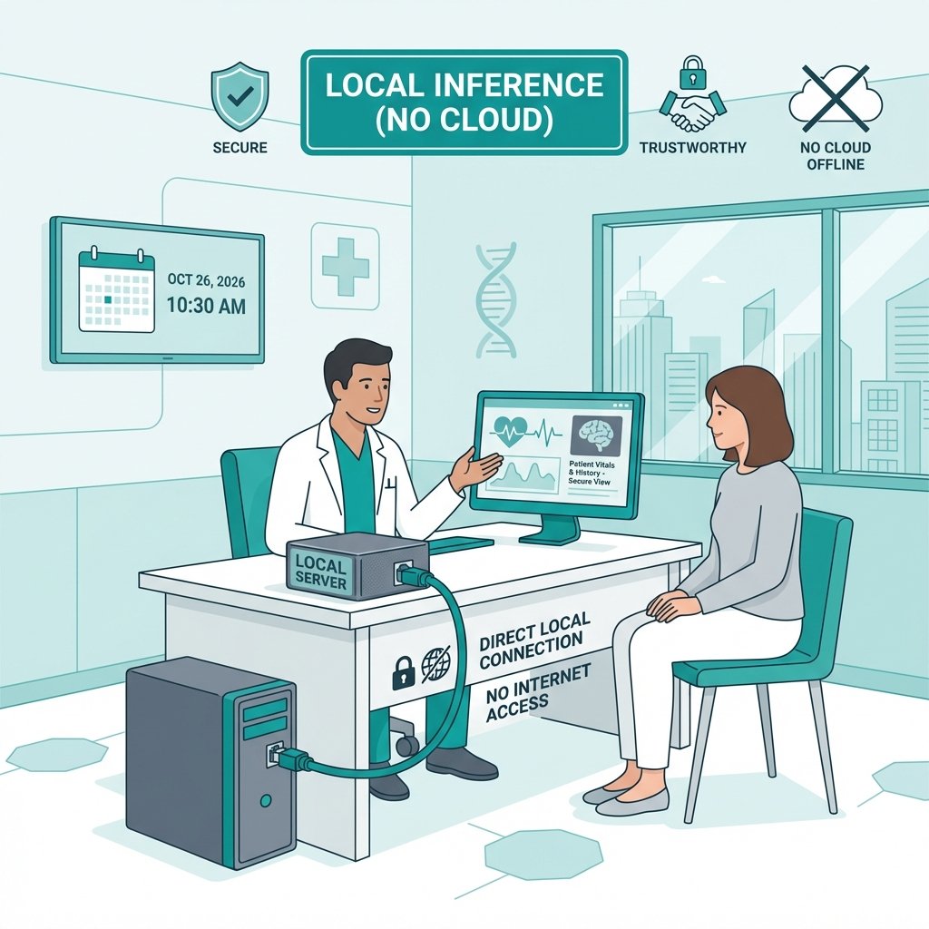 Patient Scribe: Local Inference