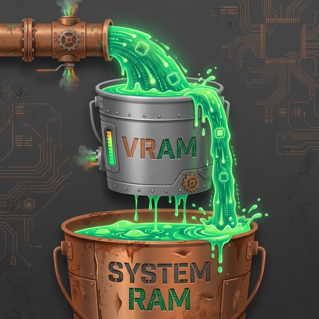 The VRAM Bucket - Memory Constraints Infographic